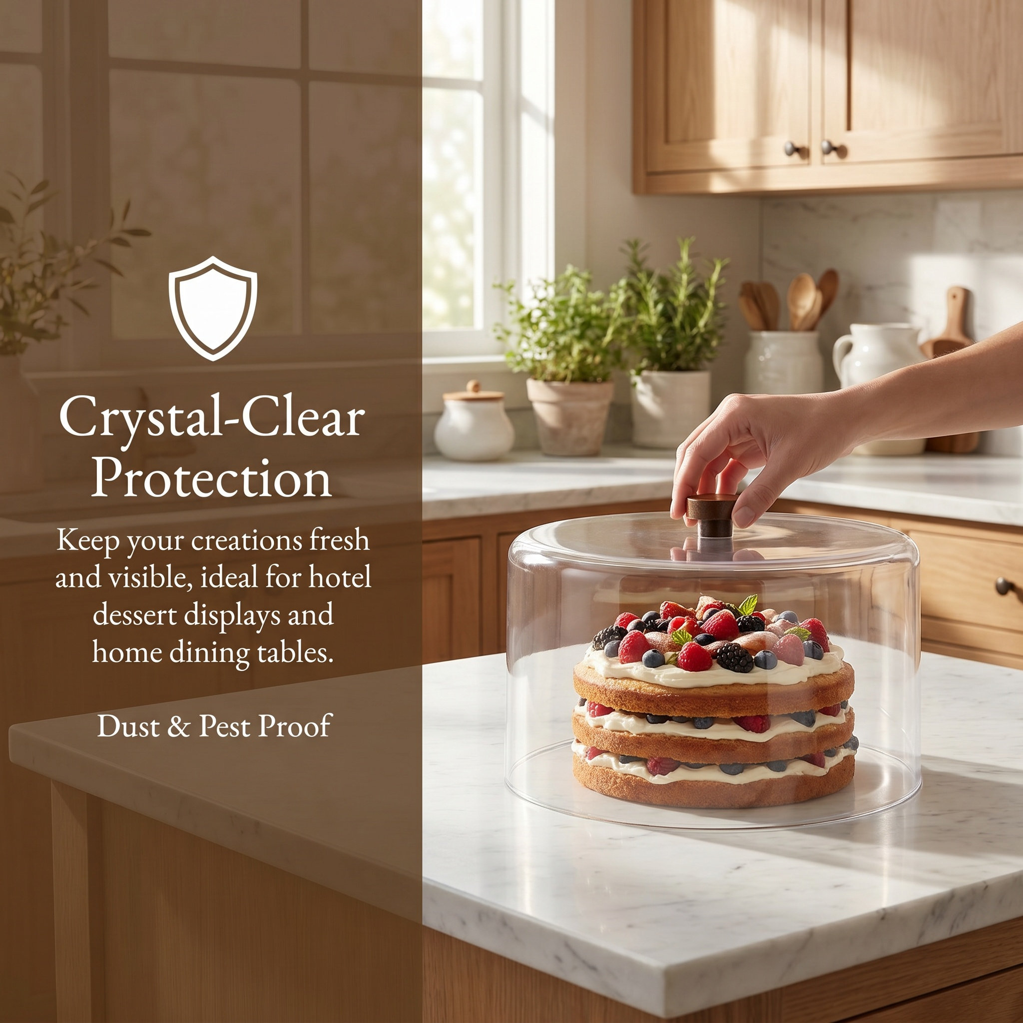 Clear Cake Dome Cover 11 Inch  - огляд і ціна Plastic Dome Clear