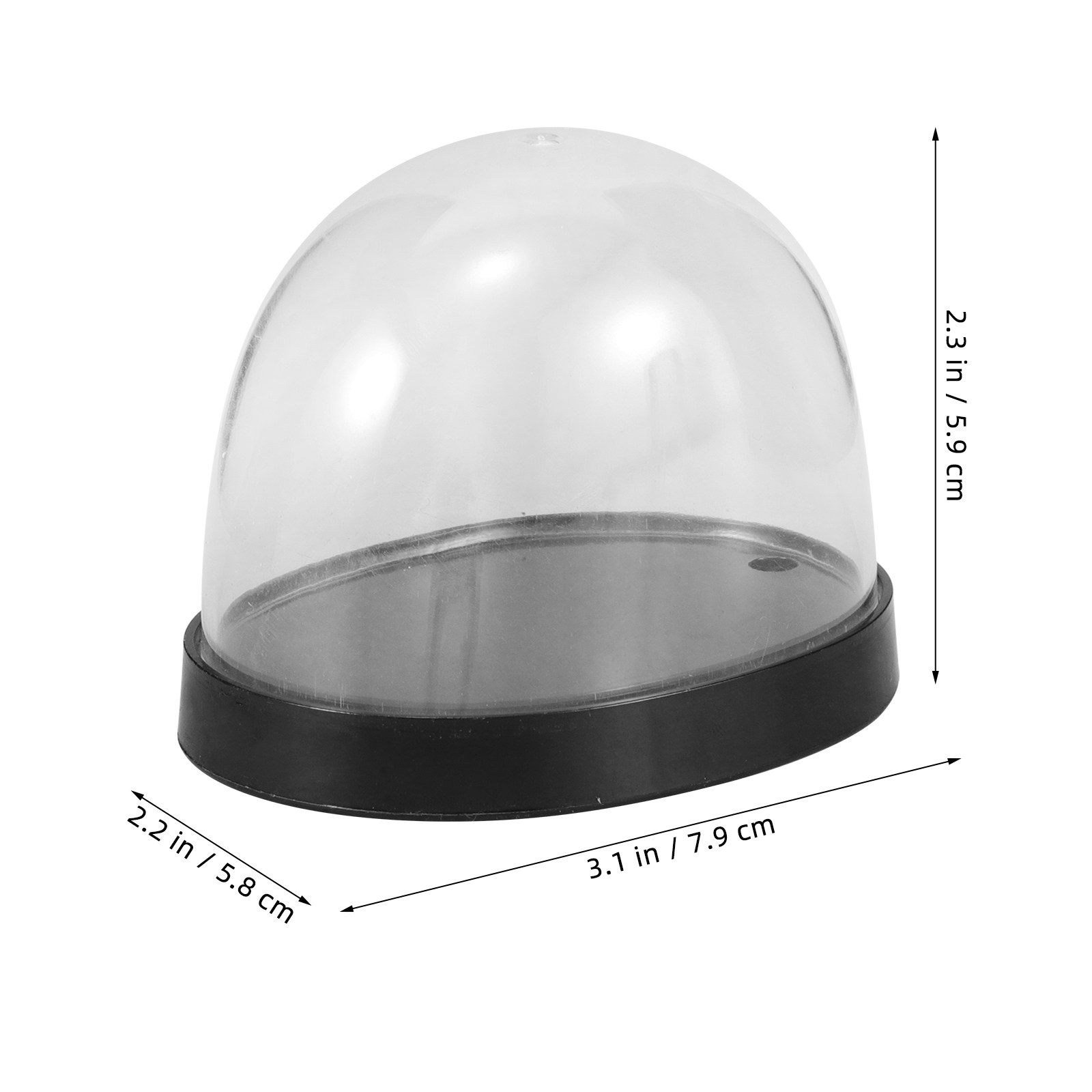 5Sets Transparent Plastic Cloc - огляд і ціна Plastic Dome Clear