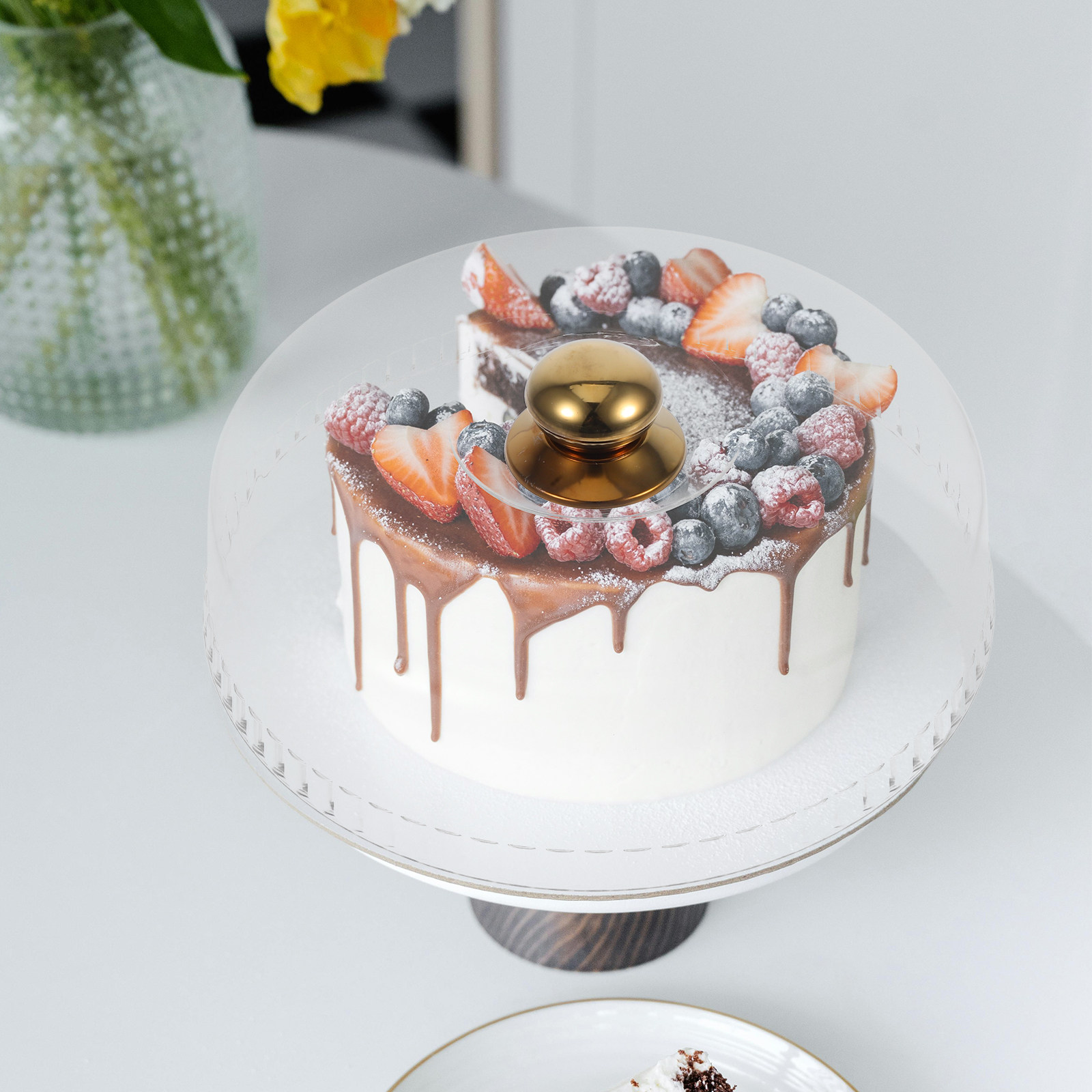 30Cm Round Clear Acrylic Cake  - огляд і ціна Plastic Dome Clear